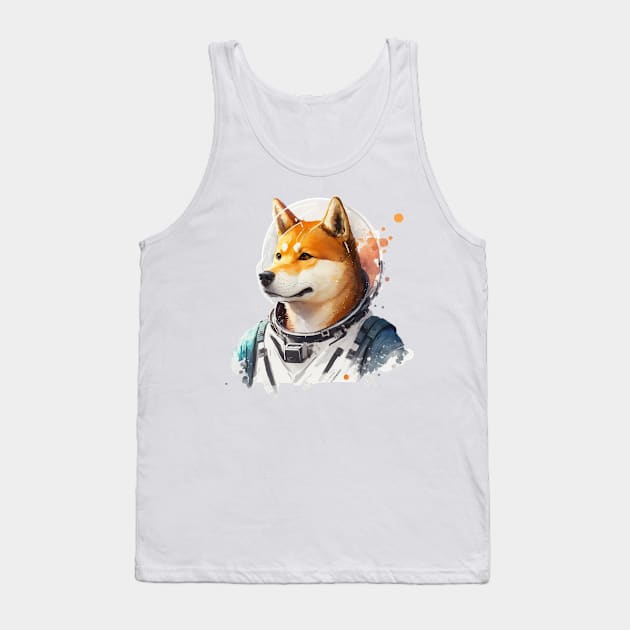 Shiba Inu Space Mission Tank Top by gibah